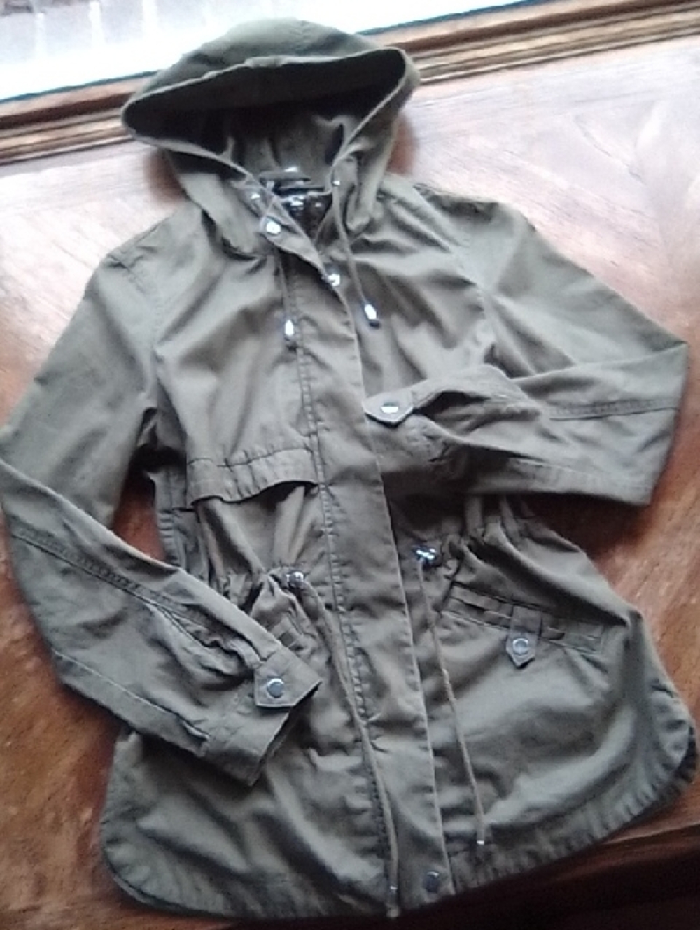 H&M Olive Green Cotton Hooded Utility Jacket!!!